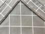 Imagem de Jogo de Lençol Casal Padrão 4 Peças Grid Cáqui Roupa de Cama Percal 100% Algodão