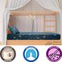 Imagem de Jogo de Lençol Mini Cama Montessoriana em Malha com Elástico Roupa de Cama Antialérgico - 70% Algodão e 30% Poliéster - 70 cm x 1,50 cm x 15 cm