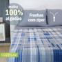 Imagem de Jogo de Lençol Queen 4 Peças Estampado COZZILAR - Malha 100% Algodão, Toque Delicado e Elegância para Seu Quarto