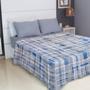 Imagem de Jogo de Lençol Queen 4 Peças Estampado COZZILAR - Malha 100% Algodão, Toque Delicado e Elegância para Seu Quarto