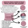 Imagem de Jogo de Lençol Queen Size 300 Fios 100% Algodão 04 Peças Lençol com Elástico e Fronha Cama Box
