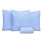Imagem de Jogo de lençol Realeza Casal Queen 3 peças 100% algodão Liso Azul Claro