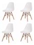 Imagem de Jogo De Mesa 70Cm Eiffel Com 4 Cadeiras Branca Eiffel Eames