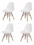 Imagem de Jogo De Mesa 70Cm Eiffel Com 4 Cadeiras Eiffel Eames Branca