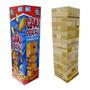 Imagem de Jogo de mesa caiu perdeu torre de madeira jenga 54 peças pais e filhos