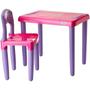 Imagem de Jogo De Mesa Com Cadeirinha Infantil Mesinha Para Criança De Plástico Rosa Brinquedos Magic Toys