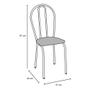 Imagem de Jogo de Mesa e 04 Cadeiras Thais com Tampo Granito Branca/Assento Linho - Artefamol