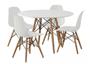 Imagem de Jogo De Mesa E 4 Cadeiras Branca Infantil Eames Varias Cores