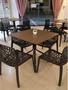 Imagem de Jogo de Mesa Jantar Imbuia 70x70 Com 4 Cadeiras Gruvyer  Preta 