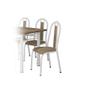 Imagem de Jogo de Mesa Sara Tampo BP de 136 cm x 80 cm Branco Com 6 Cadeiras 058 Ratan Artefamol