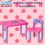 Imagem de Jogo De Mesinha Com Cadeirinha De Plástico Rosa Infantil Mesa Para Criança Brinquedos Magic Toys