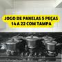 Imagem de Jogo de Panela Preto Craqueado 6 peças + Panela de Pressão 4,5L + 3 Talheres Nylon Kit com 10 Peças