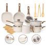Imagem de Jogo de Panelas 14 Peças Vanilla Premium Indução Revestimento Cerâmico Antiaderente