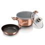 Imagem de Jogo De Panelas 4 Pçs Rose Gold Berlinger Haus Caçarola Frigideira Antiaderente Turbo Indução Cooktop Utensilios Cozinha