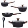 Imagem de Jogo de Panelas 5 Peças Cerâmica CookTop Indução Gás