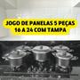 Imagem de Jogo De Panelas 5 Peças Em Alumínio Craqueado Com Tampa