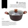 Imagem de Jogo de Panelas Antiaderente Ceramica Cooktop Fogão Indução Kit 2 Peças Conjunto Marmol