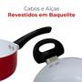 Imagem de Jogo de Panelas Antiaderente Revestimento Cerâmica 6 Peças Santiago Vermelho - Lehaví A1004.C02