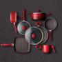 Imagem de Jogo de Panelas Antiaderentes Brinox Ceramic Life Easy Vermelha 7 Peças + Pegador