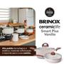 Imagem de Jogo de Panelas Brinox Antiaderente Ceramic Life 8 Peças Smart Plus Vanilla