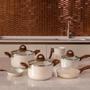 Imagem de Jogo de Panelas Brinox Ceramic Life Smart Plus Vanilla 6 peças + Colher