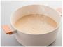 Imagem de Jogo de Panelas Brinox Revestimento Cerâmico Creme 5 Peças Cabo Amadeirado Ceramic Life Nordic