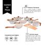 Imagem de Jogo De Panelas Ceramica 10 Peças Fogão Indução Antiaderente Mimo Style Cook Marmol Vanila