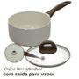 Imagem de Jogo de Panelas com Panela de Pressão 6,8L Antiaderente Ceramic Life Smart Plus Vanilla 7 Peças - Brinox