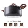 Imagem de Jogo de Panelas de Indução Com Panela de Pressão Ceramic Life Granito 6 Peças - Brinox