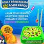 Imagem de Jogo de Pesca Infantil Com Anzol Peixinho Maluca - Kit Completo 3 Varas, 15 Peixes