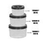 Jogo De Potes Vasilhas Plasticas Porta Mantimentos Com Tampa Com Rosca Kit Com 3 Peças - PlÃÂstics Erc Imagem de Jogo De Potes Vasilhas Plasticas Porta Mantimentos Com Tampa Com Rosca Kit Com 3 Peças