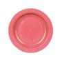 Imagem de Jogo de Pratos Coloridos Plásticos Redondo Lanchonete Porção Refeição Escolar Com 15 Peças