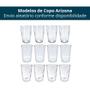 Imagem de Jogo de Pratos Fundos e Copos de Vidro Arizona 200ml Kit com 8, 12 ou 24 Unidades