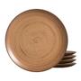 Imagem de Jogo de Pratos Rasos Jantar Kit Mocha Mousse Terracota Alleanza Cerâmica