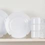 Imagem de Jogo De Pratos Rasos Jantar Refeição Kit 4 Peças 26cm Branco Cerâmica Plus Biona