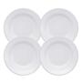 Imagem de Jogo De Pratos Rasos Jantar Refeição Kit 4 Peças 26cm Branco Cerâmica Plus Biona