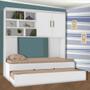 Imagem de Jogo de Quarto Chiara 3 Peças - Módulo Aéreo e Cama com Auxiliar - Phoenix Baby