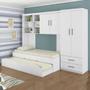 Imagem de Jogo De Quarto Chiara 4 Peças - Roupeiro 2 Portas, Módulo Aéreo E Cama Com Auxiliar - Phoenix Baby