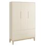Imagem de Jogo de Quarto Classic Guarda Roupa 3 Portas e Cômoda 3 Gavetas com Pés Madeira Natural - Reller Móveis
