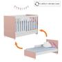 Imagem de Jogo de Quarto de Bebe Completo com Berço com Colchão e Cômoda Rose Branco - Peternella