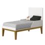 Imagem de Jogo de Quarto Infantil Classic Cômoda 6 Gavetas e Berço Branco Fosco com Pés Amadeirado - Reller Móveis