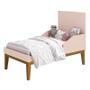 Imagem de Jogo de Quarto Infantil Classic Cômoda 6 Gavetas e Berço Rosa Fosco com Pés Amadeirado - Reller Móve
