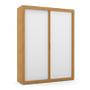Imagem de Jogo de Quarto Infantil com Guarda Roupa 2 Portas de Correr e Cômoda Tutto New Branco Soft/Freijó - Matic Móveis
