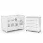 Imagem de Jogo de Quarto Infantil Tutto New com Berço e Cômoda 4 Gavetas Branco Soft - Matic Móveis