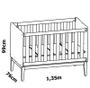 Imagem de Jogo de Quarto para Bebê Classic New Branco Fosco com Natural - MoveisAqui