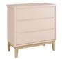 Imagem de Jogo de Quarto para Bebê Completo 2 Portas Classic New Rosa Fosco com Natural - Reller