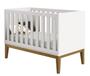 Imagem de Jogo de Quarto para Bebê Completo 3 Portas Classic New Branco Fosco com Madeira - MoveisAqui
