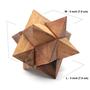 Imagem de Jogo de quebra-cabeça Wooden Star Cube Brain Teasers para crianças e adultos