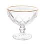 Imagem de Jogo de Sobremesa 12 Taças Vidro com Borda Fio Dourado Diamond Lyor 250ml
