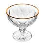 Imagem de Jogo de Sobremesa 6 Taças Vidro com Borda Fio Dourado Diamond Sorvete Lyor 250ml